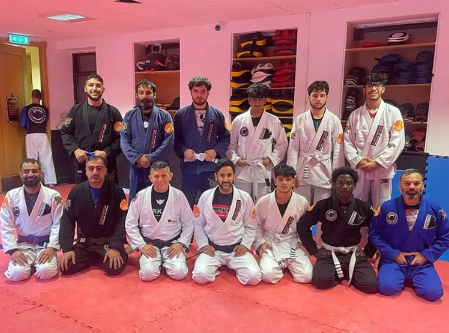 MMA Factory team lined up after a training session